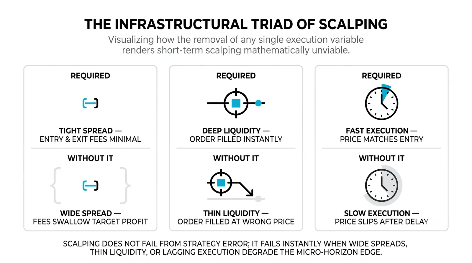Scalping lives in the tightest-spread markets