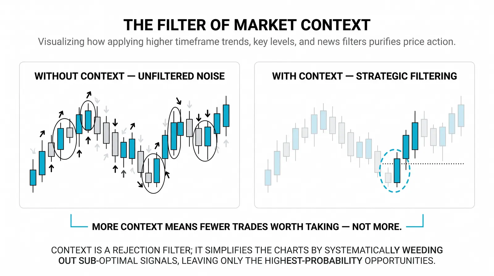 A context-free trade walking into an unseen wall of sellers