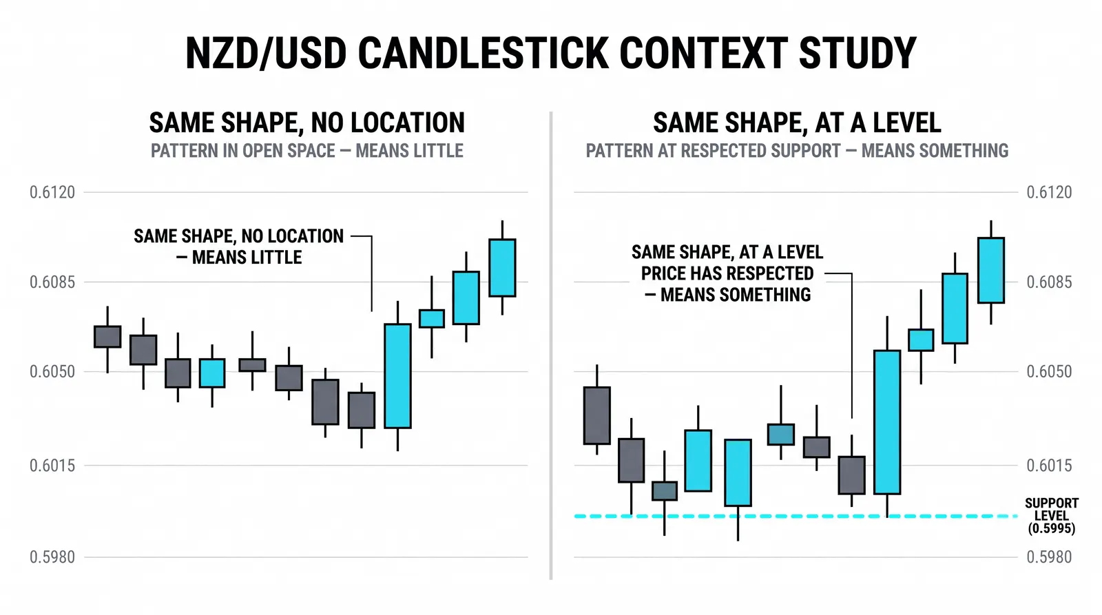 The same candle means different things by location