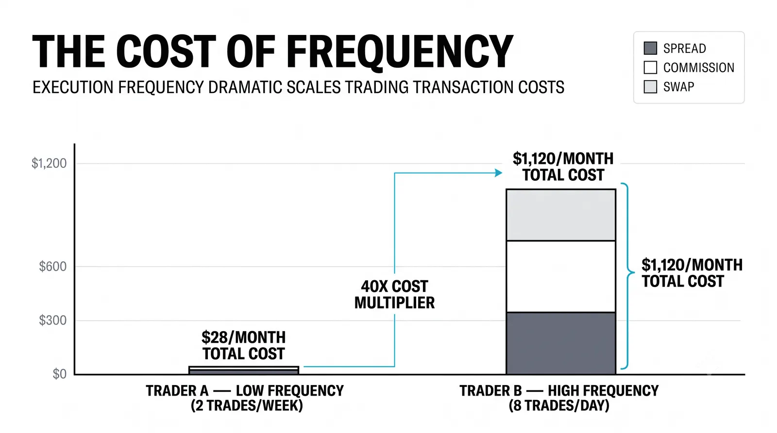 Trading frequency multiplies every cost