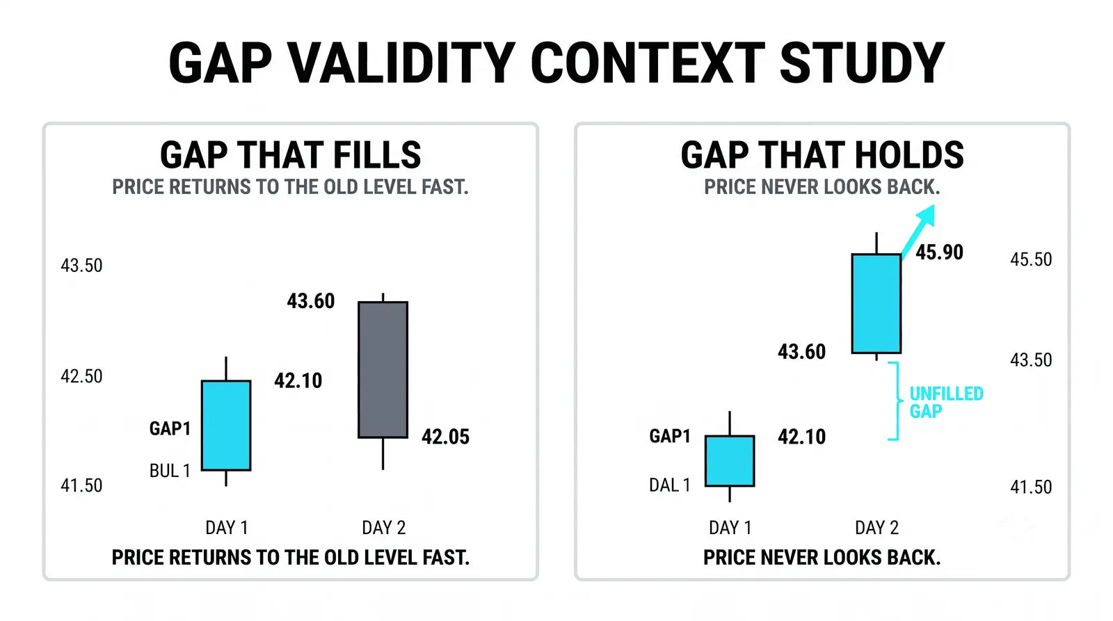 Whether the gap actually fills