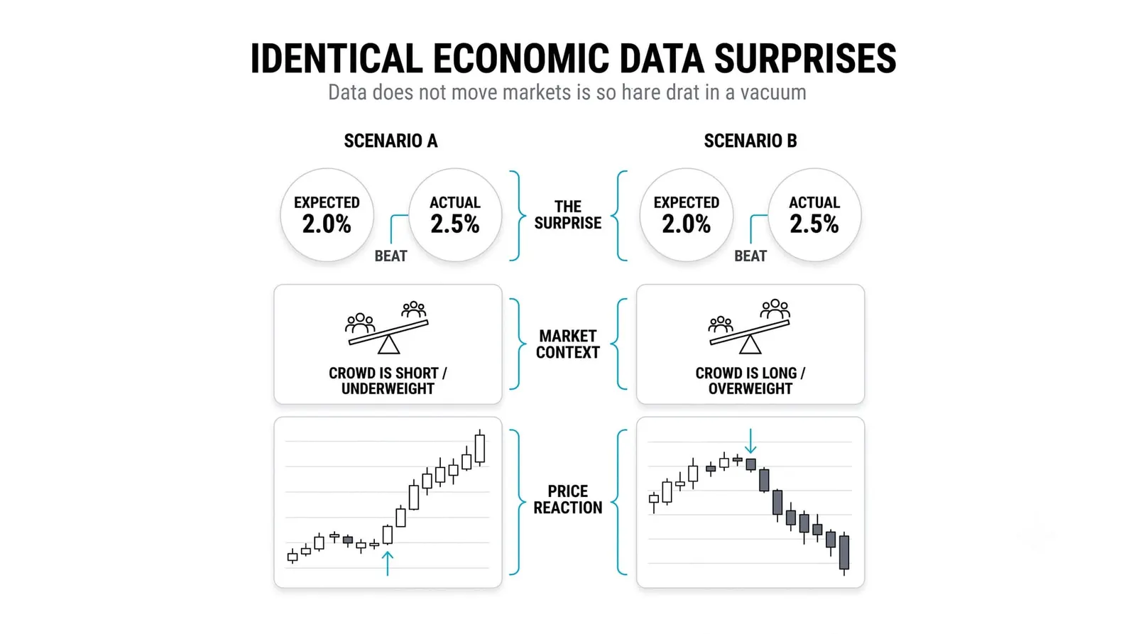Why the Same News Can Move Price in Opposite Directions