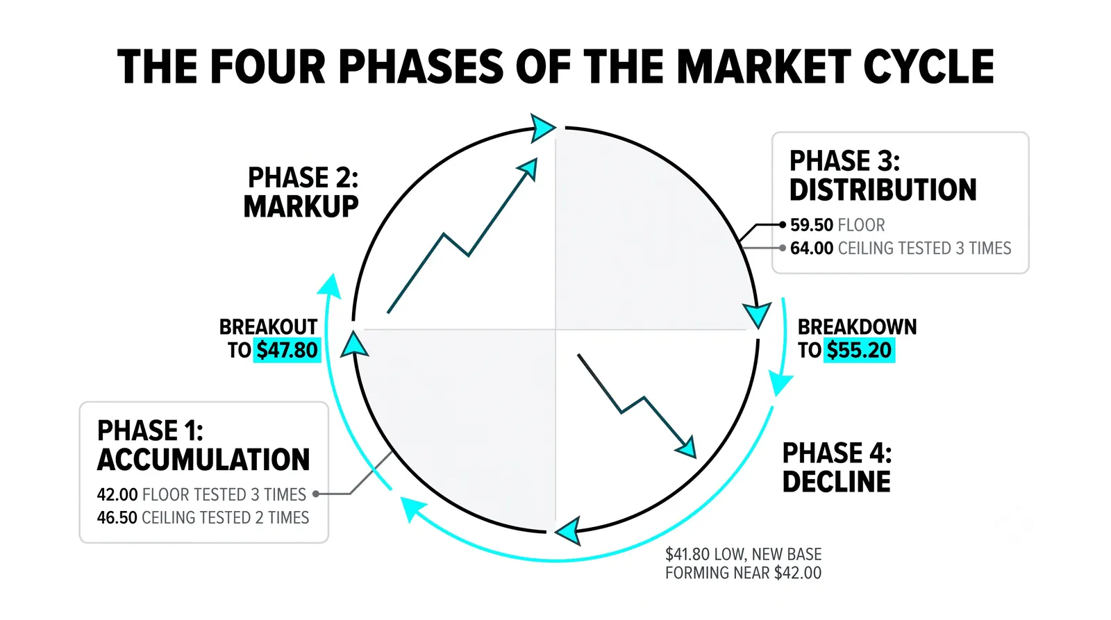 One loop, four phases