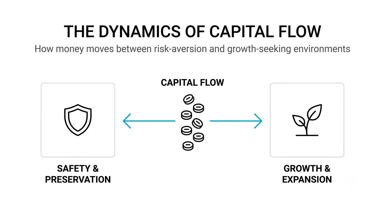 Money moving toward or away from risk