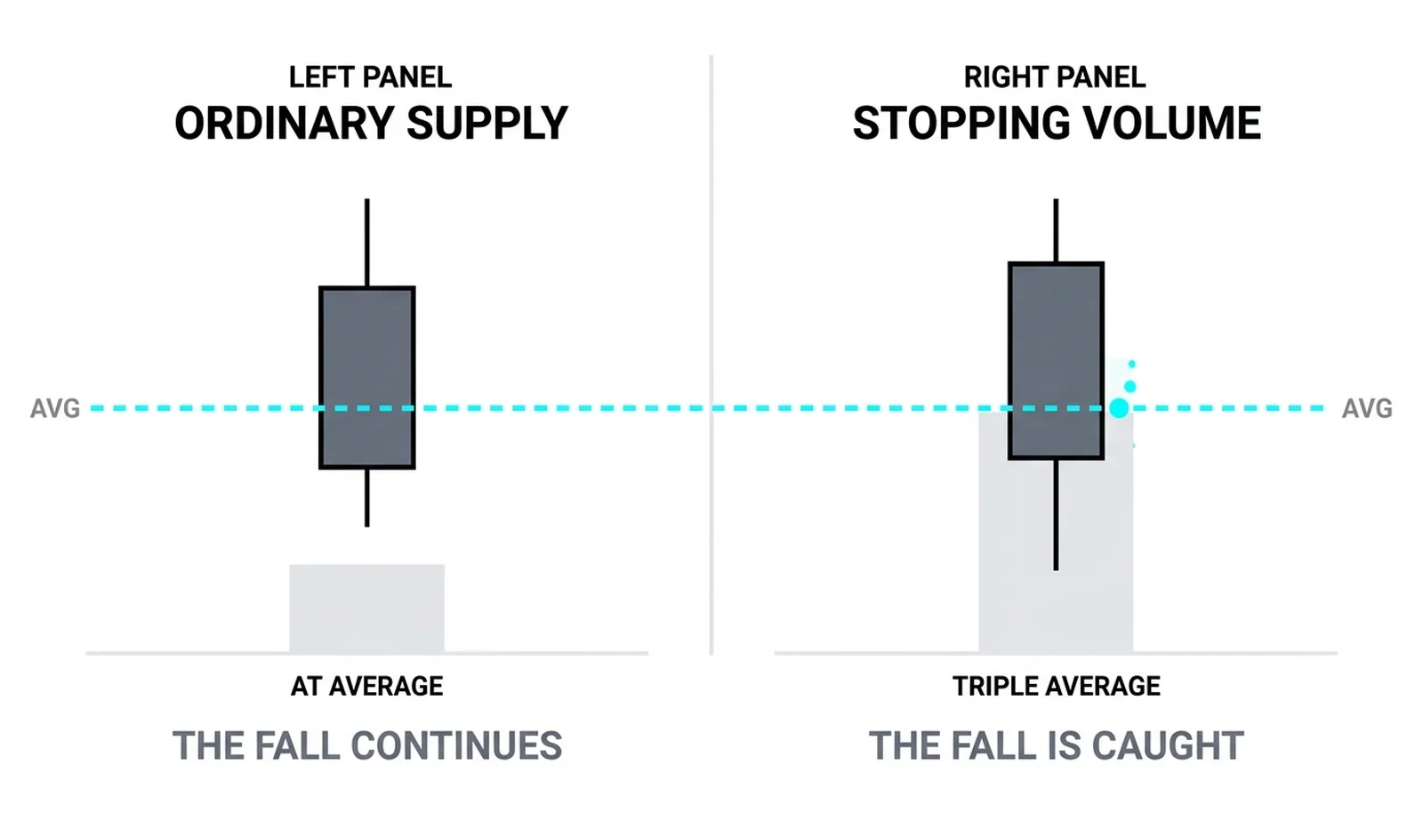 Ordinary supply closing near its low beside stopping volume closing recovered on triple average